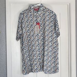 Cremieux Men's 100% linen slim fit button down Shirt NWT $80 Retail Dillard's